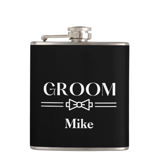 Met Vinyl Omwikkelde Fles-Bruidegom Heupfles (Voorkant)