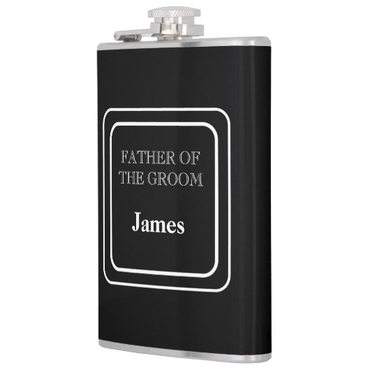 Met Vinyl Omwikkelde Fles-Bruidsvader Van De Bruid Heupfles (Links)