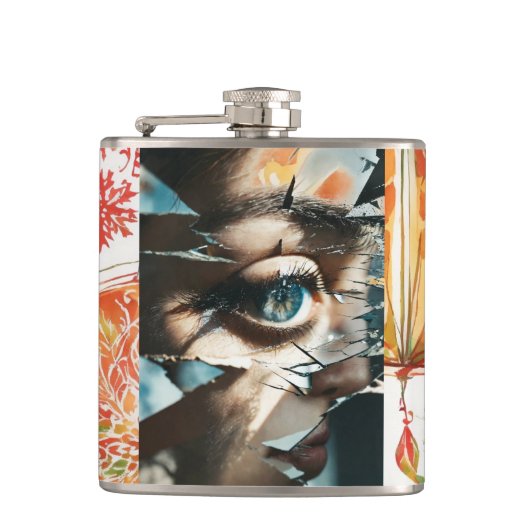 Met Vinyl Omwikkelde Fles Heupfles (Voorkant)