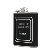 Met Vinyl Omwikkelde Fles-Vader Van De Bruidegom Heupfles (Links)