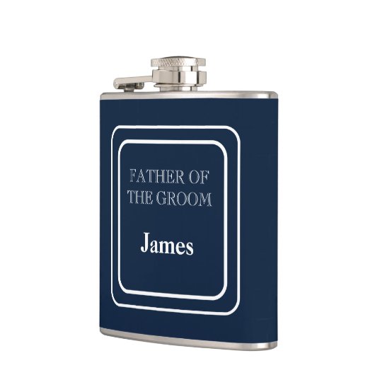 Met Vinyl Omwikkelde Fles-Vader Van De Bruidegom Heupfles (Links)