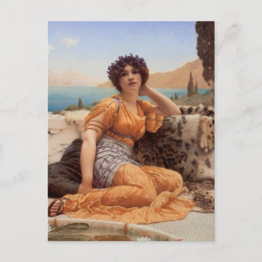 Met Violets Wreathed en Robe van Saffron Hue Briefkaart (Voorkant)