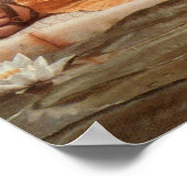 Met Violets Wreathed en Robe van Saffron Hue Poster (Hoek)