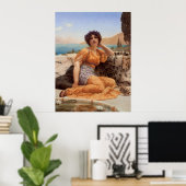 Met Violets Wreathed en Robe van Saffron Hue Poster (Thuiskantoor)