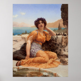 Met Violets Wreathed en Robe van Saffron Hue Poster