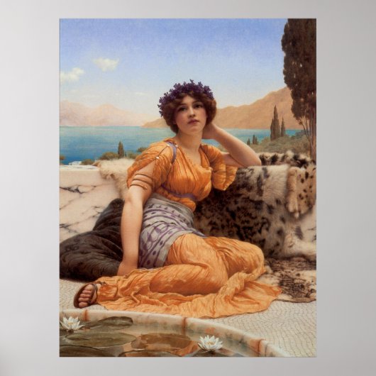 Met Violets Wreathed en Robe van Saffron Hue Poster (Voorkant)