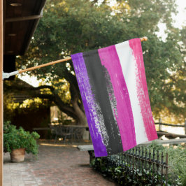 Met vlag geschilderde Genderfluïde trots