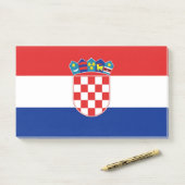Met vlag van Kroatië Post-it® Notes (Op bureau)