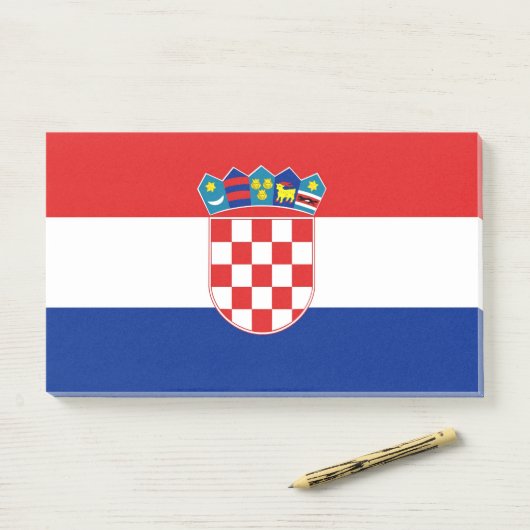 Met vlag van Kroatië Post-it® Notes (Op bureau)
