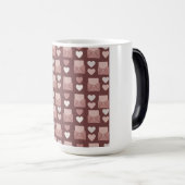 Met vliegende harten, liefdesenveloppen en mobiele magische mok (Voorkant rechts)