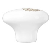 Met vlinder geschilderde dame geschetste kunstdeur keramische knop (Zijkant)