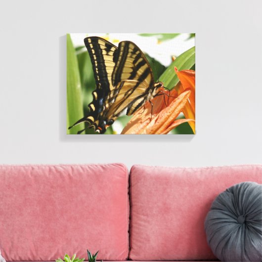 Met vlinder omwikkeld canvas afdruk (Insitu (Woonkamer))