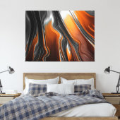 met vloeibare stroom omwikkeld canvas afdruk (Insitu (Slaapkamer))