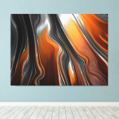 met vloeibare stroom omwikkeld canvas afdruk (Insitu (Houten vloer))