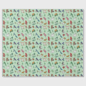 Met vogels gelijkgesteld verpakkingspapier cadeaupapier (Vlak)