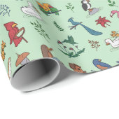 Met vogels gelijkgesteld verpakkingspapier cadeaupapier (Rol Hoek)