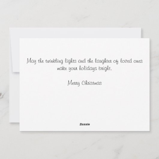 Met vorst bedekte bank in besneeuwde omgeving feestdagenkaart (Achterkant)