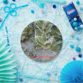 met vorst bedekte heilige en cobweb - kerstontwerp papieren bordje (Feest)