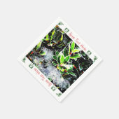 met vorst bedekte heilige en cobweb - kerstontwerp servet (Hoek)