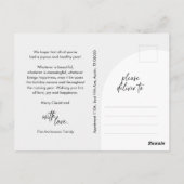 Met vreugde, familiefoto, modern minimalistisch briefkaart (Achterkant)