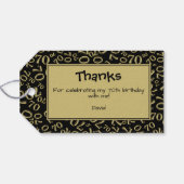 Met vriendelijke groet | 70e Willekeurig Nummerpat Cadeaulabel (Achterkant Horizontaal)