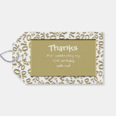 Met vriendelijke groet | 70e Willekeurige Nummer P Cadeaulabel (Achterkant Horizontaal)