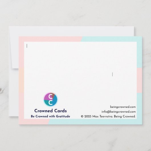 "Met vriendelijke groet" Bedankkaart (Achterkant)