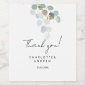 Met vriendelijke groet! Botanisch, elegant, handsc Wijn Etiket (Enkel label)