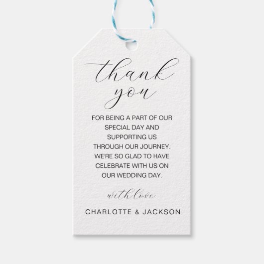 Met vriendelijke groet! Eenvoudig, elegant, wit, h Cadeaulabel (Voorkant)