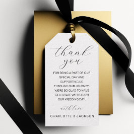 Met vriendelijke groet! Eenvoudig, elegant, wit, h Cadeaulabel