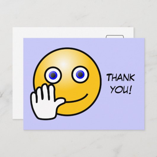 Met vriendelijke groet! Golvende emoticon Briefkaart (Voorkant / Achterkant)