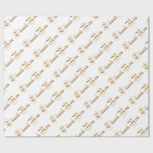 Met vriendelijke groet. gouden tekst. cadeaupapier (Vlak)