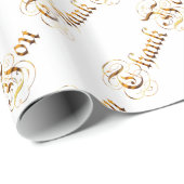 Met vriendelijke groet. gouden tekst. cadeaupapier (Rol Hoek)