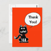 Met vriendelijke groet! (Grappige kat) Briefkaart (Voorkant / Achterkant)