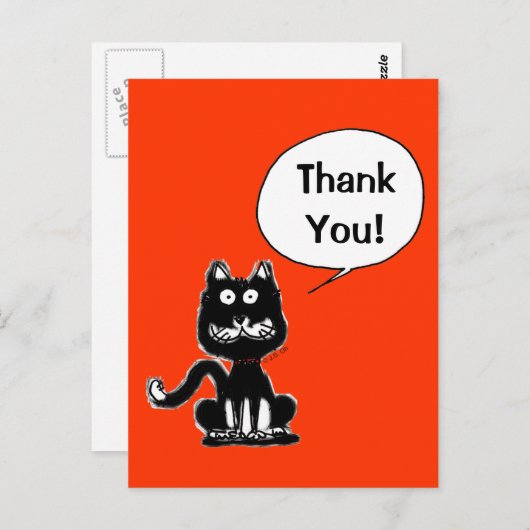 Met vriendelijke groet! (Grappige kat) Briefkaart (Voorkant / Achterkant)