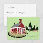 Met vriendelijke groet! Kaart voor schoolleraar di (Voorkant / Achterkant)