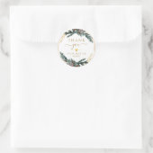 Met vriendelijke groet! kerst botanisch ronde sticker (Tas)