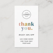 Met vriendelijke groet! Klein bedrijf Logo Moderne Kortingskaartje (Voorkant)