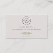 Met vriendelijke groet! Klein bedrijf Logo Moderne Kortingskaartje (Achterkant)