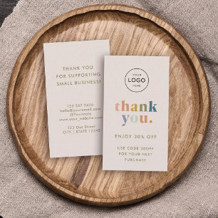 Met vriendelijke groet! Klein bedrijf Logo Moderne Kortingskaartje