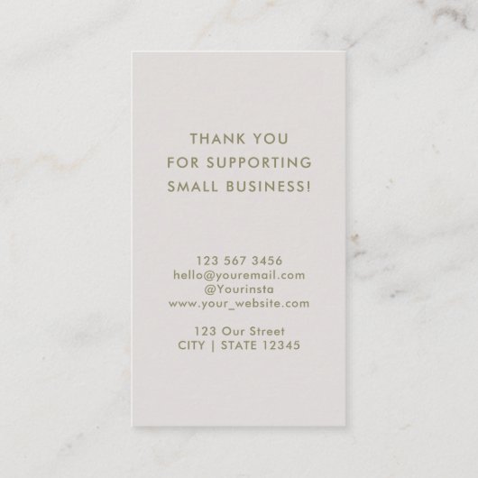 Met vriendelijke groet! Klein bedrijf Logo Moderne Kortingskaartje (Achterkant)