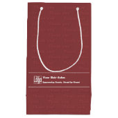 Met vriendelijke groet! Logo Motto Haarsalon QR Co Klein Cadeauzakje (Voorkant)