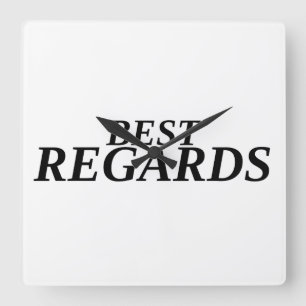 Met vriendelijke groet Minimalistische wandklok