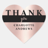 Met vriendelijke groet! Moderne Salon Rosegold Hea Hart Sticker (Voorkant)