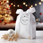 Met vriendelijke groet! Mr & Mrs Circle Wood Art S Rubberstempel