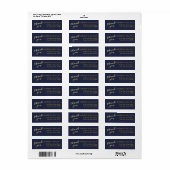 Met vriendelijke groet | Navy & Faux Gold Script W Etiket (Full Sheet)