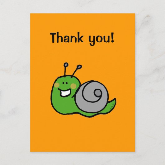 Met vriendelijke groet! (snail) briefkaart (Voorkant)