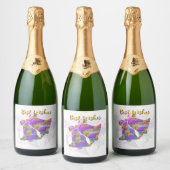 Met vriendelijke groet sparkling wijnetiket (Flessen)