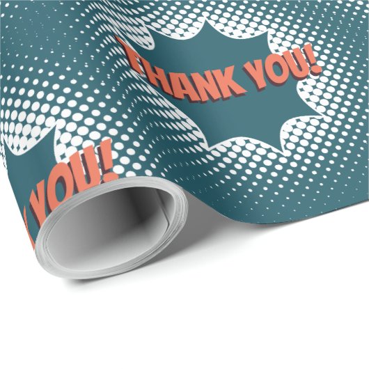 Met vriendelijke groet! Speech Bubble Blue Cadeaupapier (Rol Hoek)