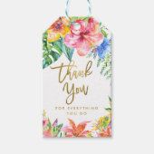 Met vriendelijke groet | Tropische Hawaïaanse Wate Cadeaulabel (Voorkant)